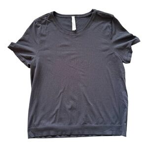 Athleta Black Activewear Tee Shirt Women XL Lightweight Gym Running Top